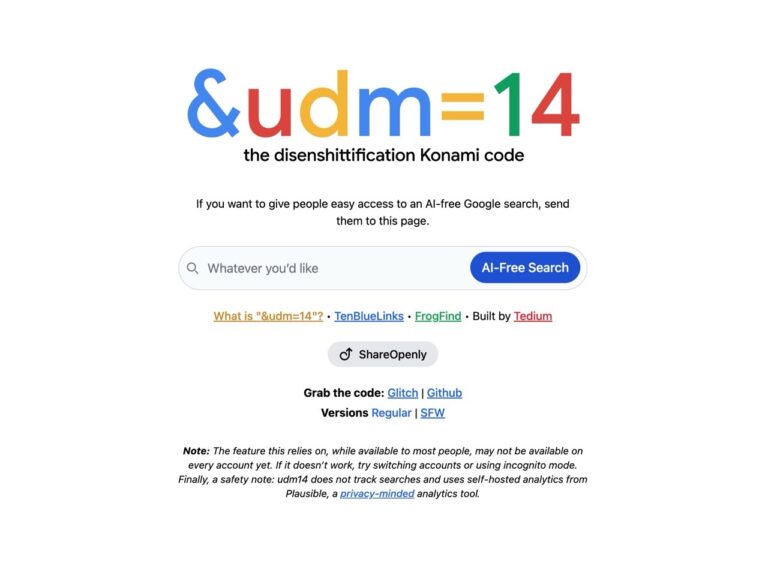 &udm=14：回歸 Google 搜尋的本質，專注於網頁搜尋，排除 AI 摘要的干擾