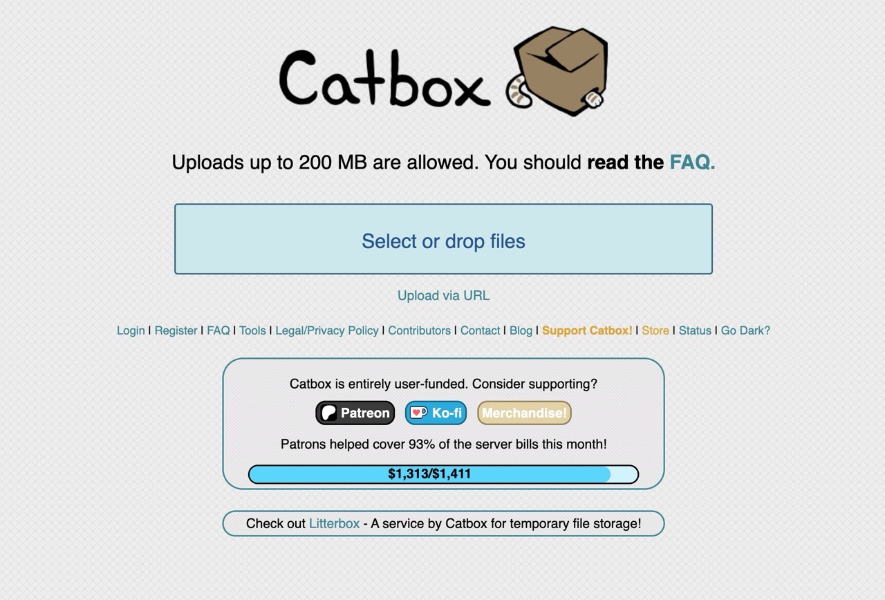 Catbox 免費空間使用教學：永久儲存、臨時分享一應俱全