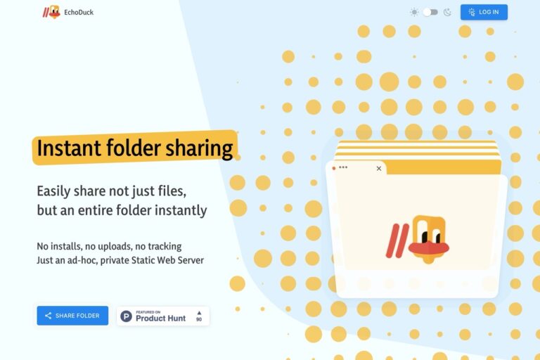 EchoDuck：無需安裝的即時資料夾分享服務，以瀏覽器輕鬆打造靜態網頁伺服器