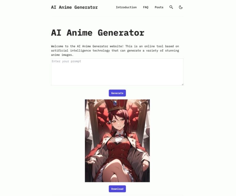 AI Anime Generator：快速生成高品質動漫圖的 AI 線上工具