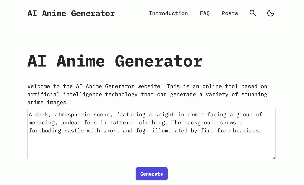 AI Anime Generator