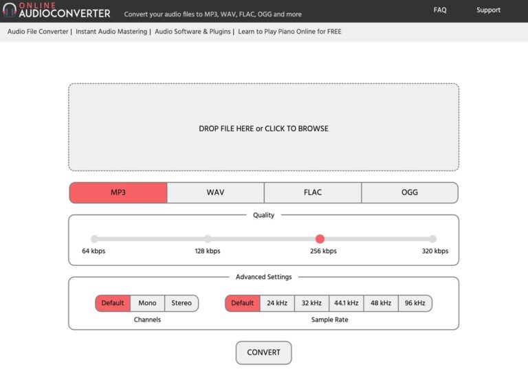 Online Audio Converter：輕鬆轉檔！支援 MP3、WAV、FLAC 和 OGG 的線上音訊轉換器