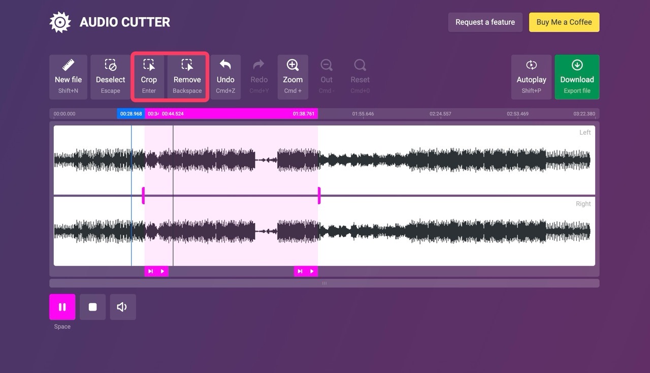 Audiocutter online 5.