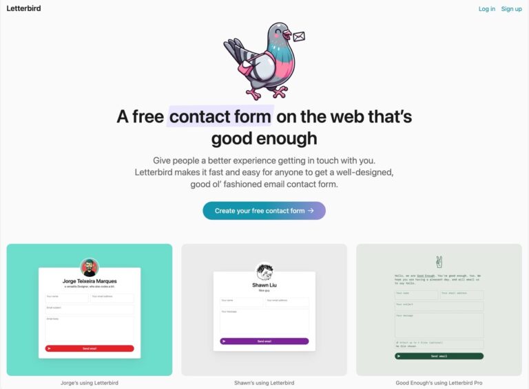 Letterbird：簡單好用的免費線上聯絡表單工具
