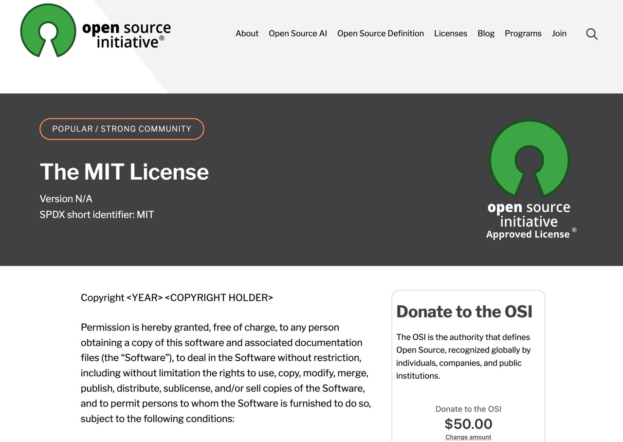 Open source license chooser 5.