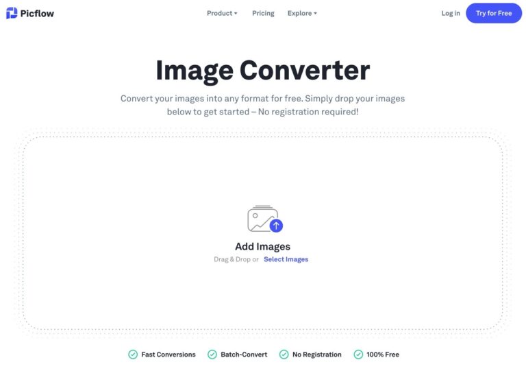 Picflow Image Converter：免費安全的線上圖片轉檔工具，檔案不離開你的電腦