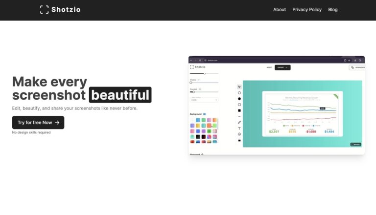 Shotzio：免安裝線上圖片美化工具，讓你的截圖瞬間與眾不同