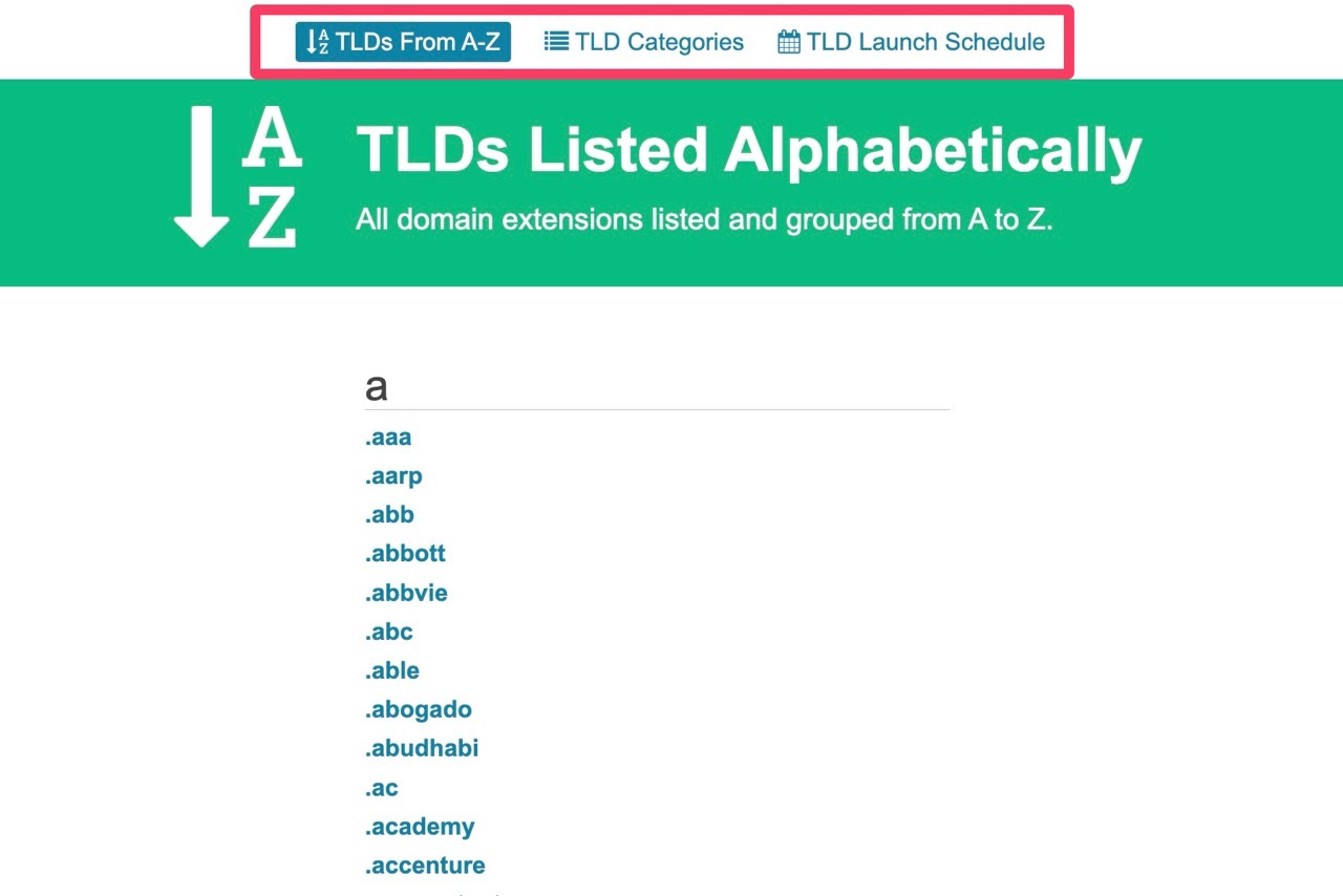 Tld list com 2.