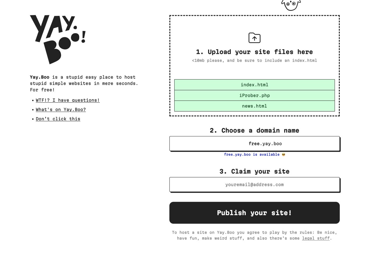Yay boo web hosting 2.