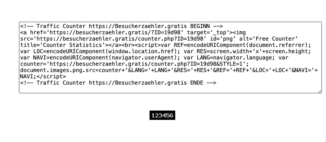 Besucherzaehler gratis 6.