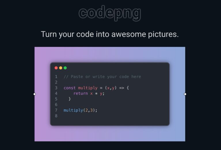 Codepng：快速將程式碼轉換為精美圖片，並加入視窗與漸層背景效果