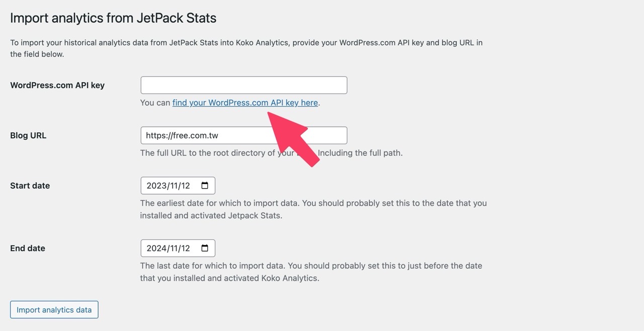 Import jetpack stats into koko analytics 4.jpg.