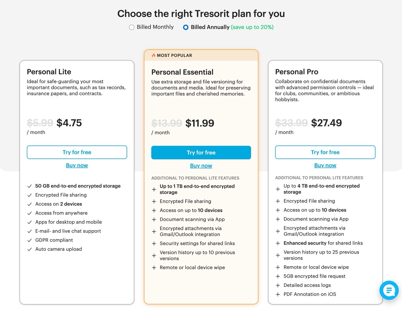 Tresorit secure cloud storage 2.