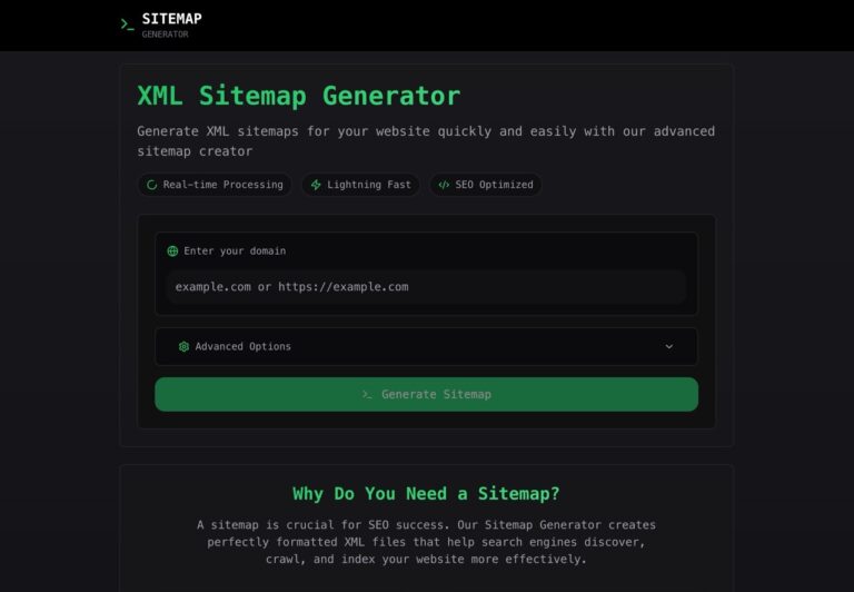 如何快速生成網站地圖：使用 Sitemap Generator 提升網站 SEO 表現