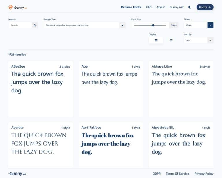 Bunny Fonts：隱私友善的 Google Fonts 替代方案，支援 GDPR 與全球 CDN