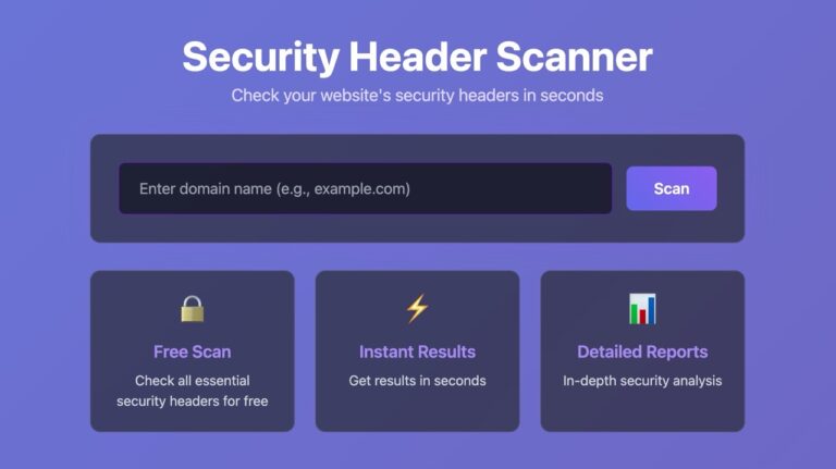 Security Header Scanner：輕鬆檢查網站安全標頭，提升網站安全性