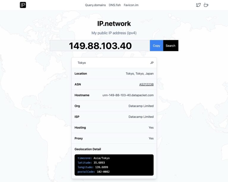 IP.network：免費 IP 查詢工具，支援 IPv4 / IPv6 顯示詳細資訊