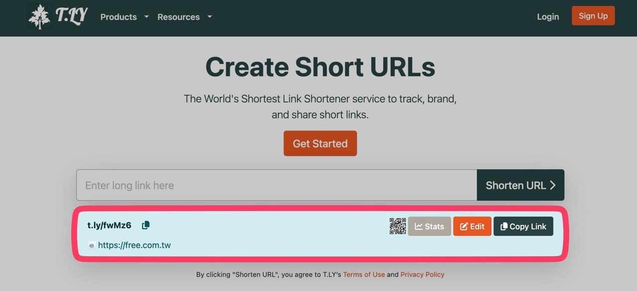 T ly shorten url 4.