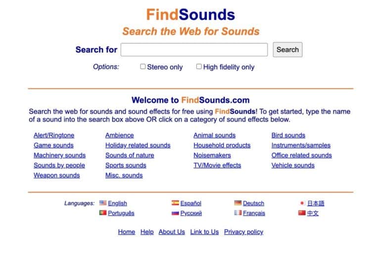 FindSounds 免費音效搜尋引擎：輕鬆搜尋、下載各類聲音素材