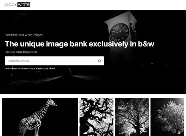 BlackWhite Pictures：免費高畫質黑白照片圖庫，商業用途免授權