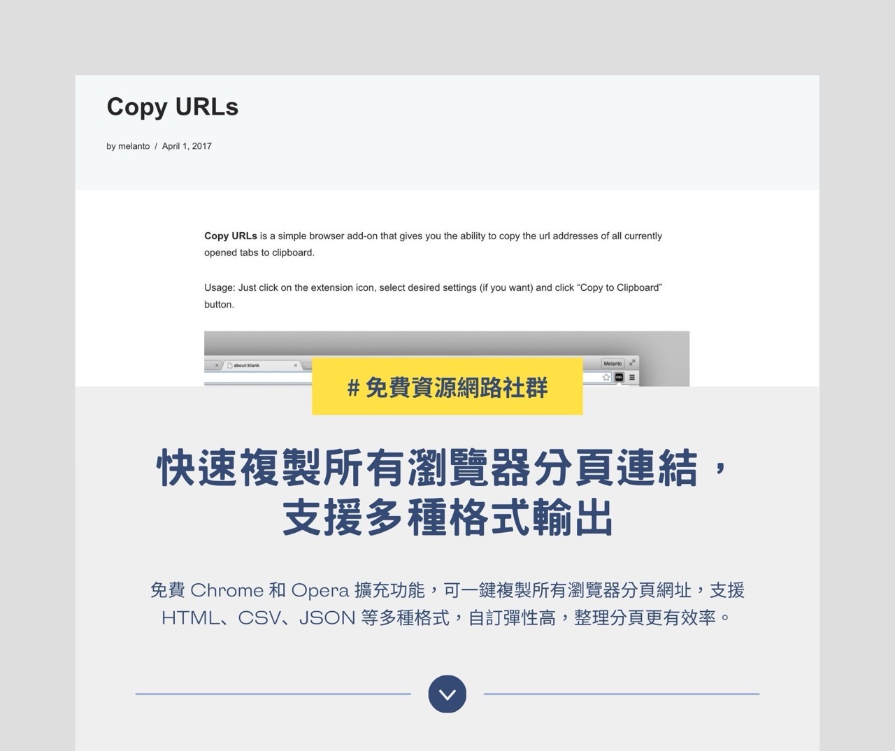 Copy URLs