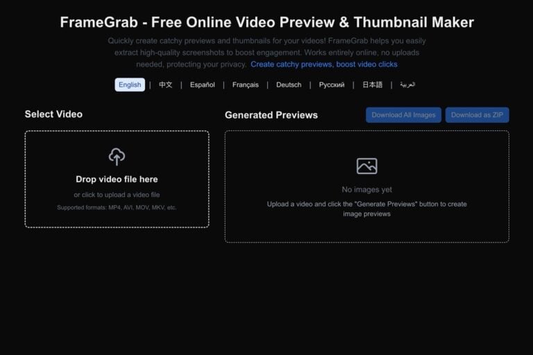 FrameGrab 免費線上影片縮圖工具：免上傳、快速擷取預覽圖