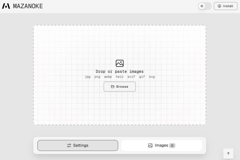 免費線上圖片最佳化神器 MAZANOKE：即時壓縮、調整大小、轉檔，無需上傳檔案