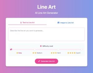 LineArt App：免費 AI 線條圖產生器，支援圖片轉線稿與商業用途