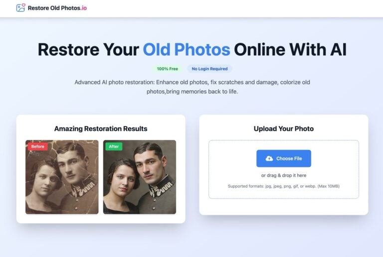 Restore Old Photos：免費 AI 老照片修復工具，一鍵上色修復、還原珍貴回憶