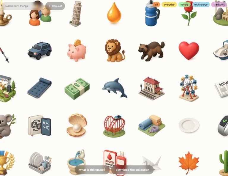 免費下載超過 1200 種圖示！The Thiings Collection 支援 AI 自動生成