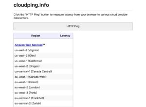Cloudping.info 免費雲端主機延遲測試工具,快速比較 AWS、Azure、GCP 節點速度 2 Cloudping.info 免費雲端主機延遲測試工具,快速比較 AWS、Azure、GCP 節點速度