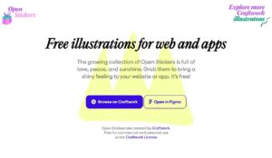 Open Stickers 免費插圖下載：80 個精緻 SVG 素材適用於網站與商業用途