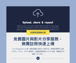YourImageShare:免費圖片與影片分享服務,無需註冊快速上傳
