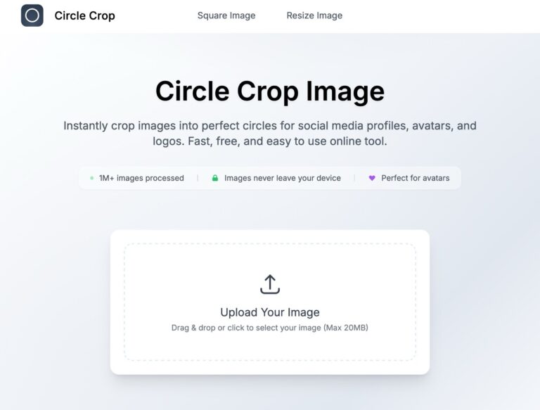 Circle Crop Image：快速將圖片裁切為圓形與方形