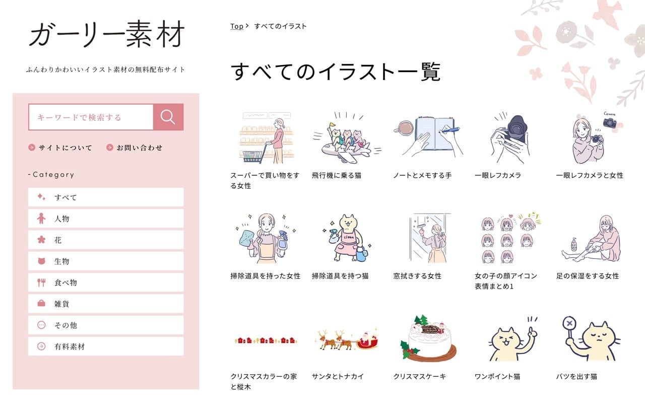 ガーリー素材