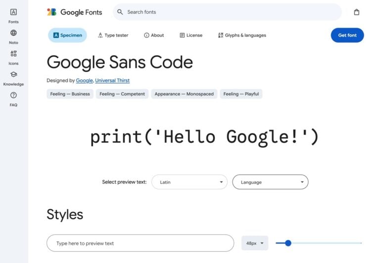 Google Sans Code：免費等寬字型下載與教學，提升程式碼閱讀體驗