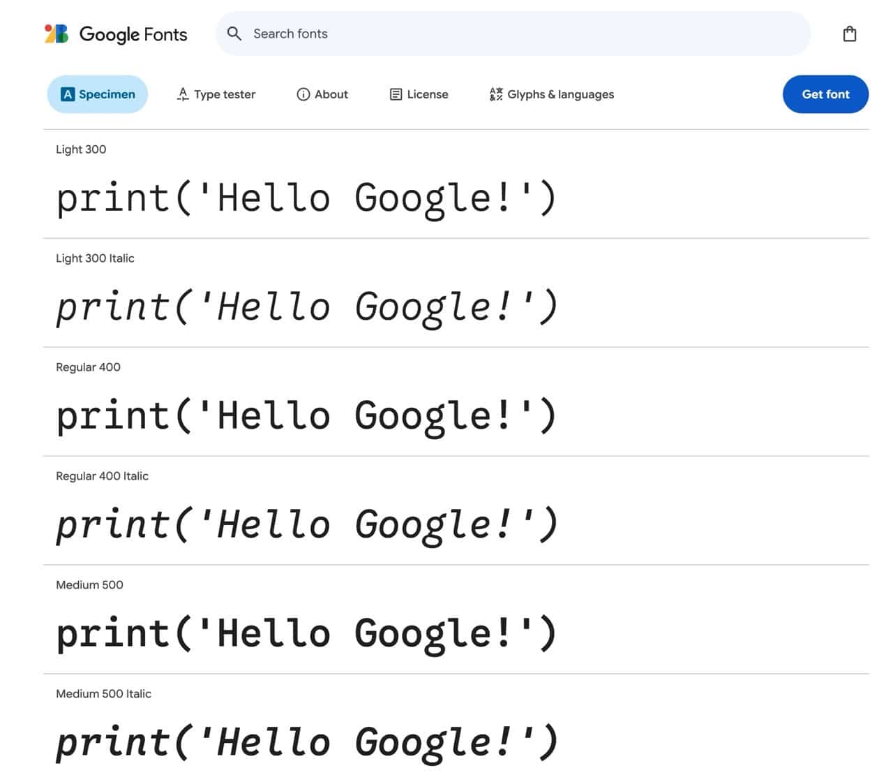 Google Sans Code
