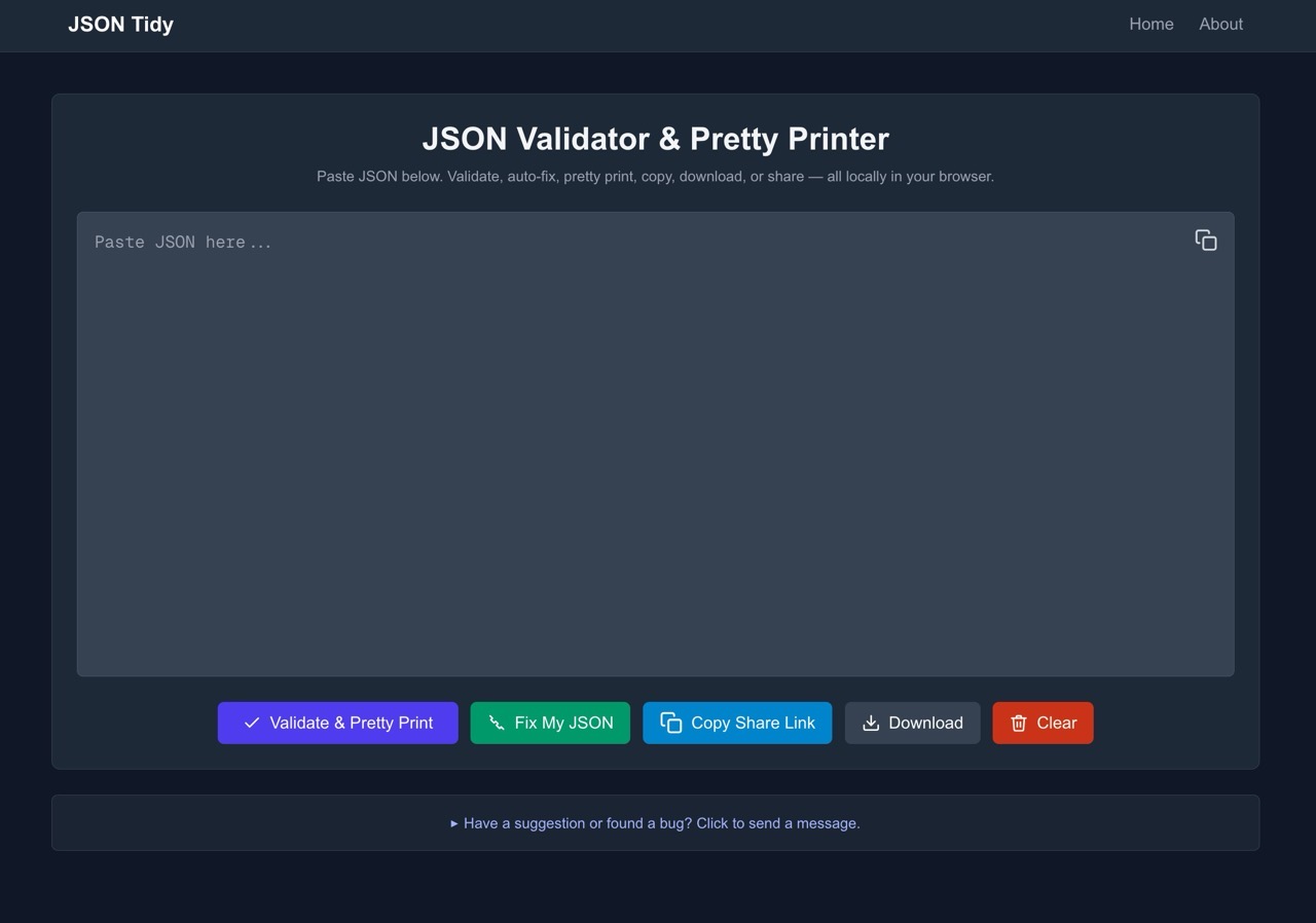 JSON Tidy