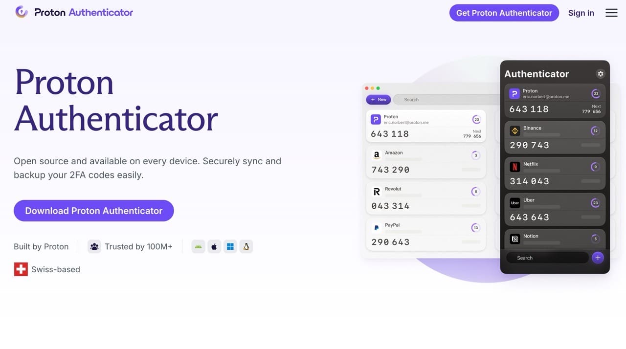 Proton Authenticator