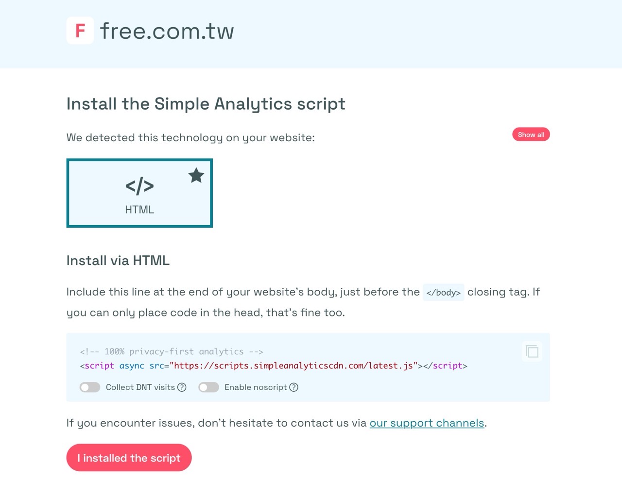 Simple Analytics