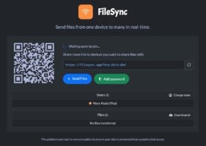 FileSync：免費線上檔案傳輸工具，快速安全點對點分享