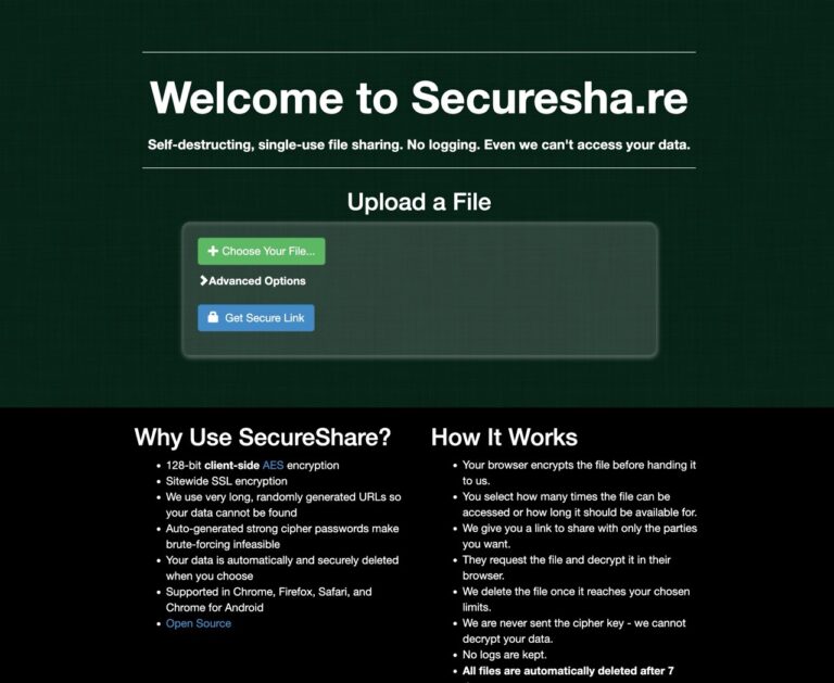 SecureShare 教學：安全臨時檔案分享工具使用指南