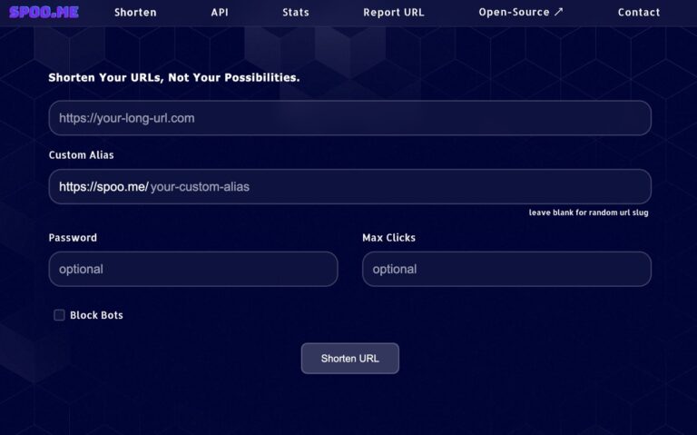 Spoo.me 免費縮網址服務:開源短連結生成、API 整合與流量分析教學 5 Spoo.me 免費縮網址服務:開源短連結生成、API 整合與流量分析教學