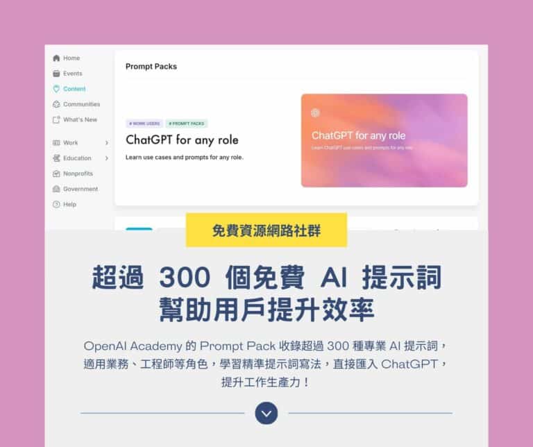 OpenAI Prompt Packs：超過 300 個免費 AI 提示詞幫助用戶提升效率