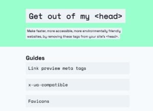 Get out of my head:清理無用 Meta 標籤,打造更快更環保網站 1 Get out of my head:清理無用 Meta 標籤,打造更快更環保網站