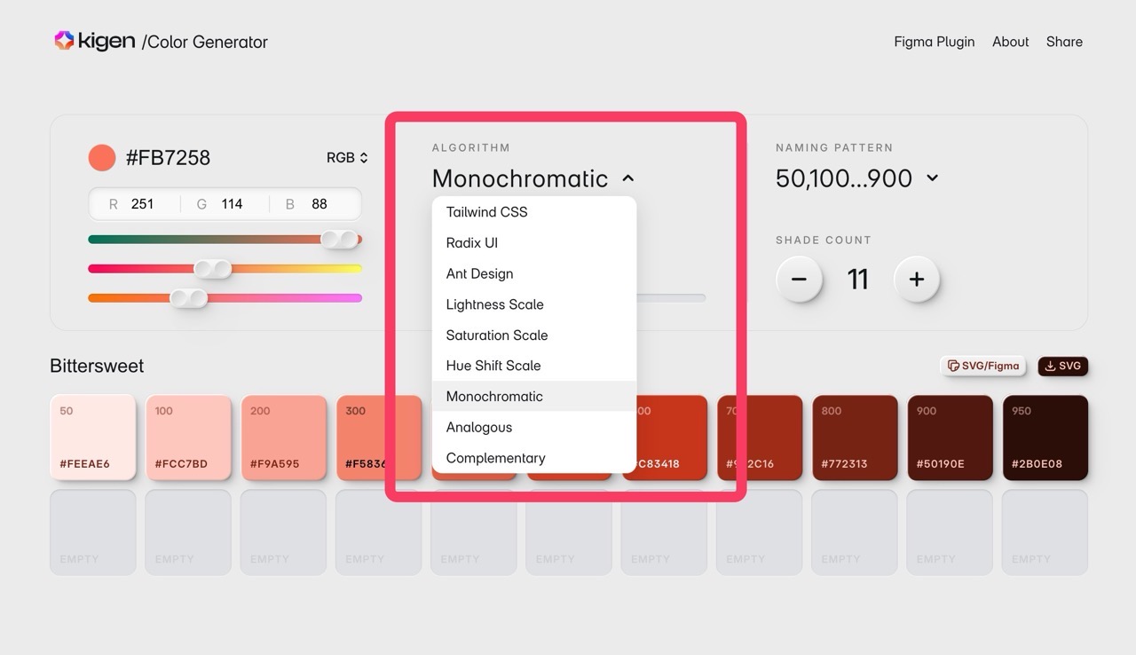 Kigen Color Generator
