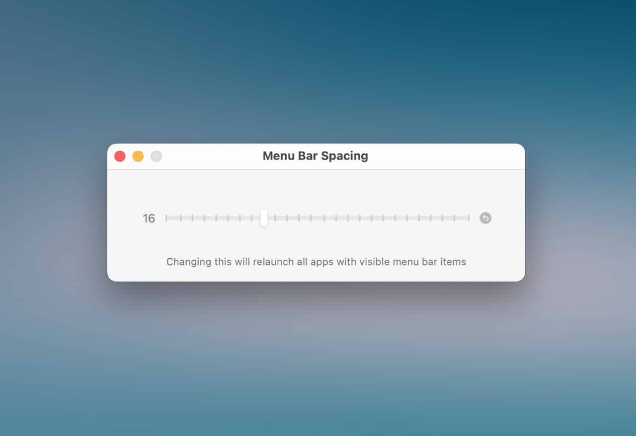 Menu Bar Spacing