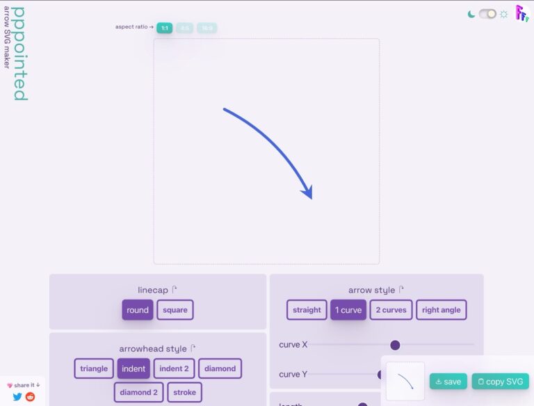 Pppointed：免費 SVG 箭頭產生器，可自訂手繪風格