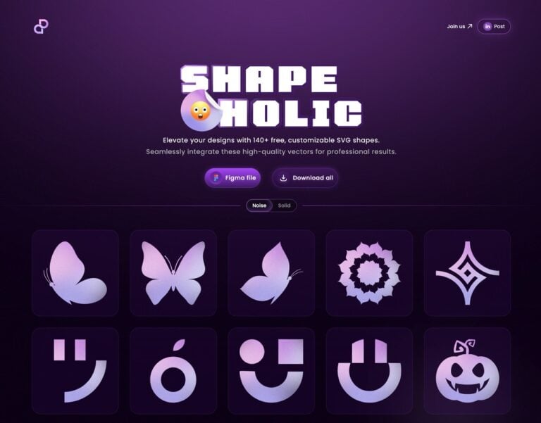 Shape-O-Holic：超過 140 種免費 SVG 向量形狀下載