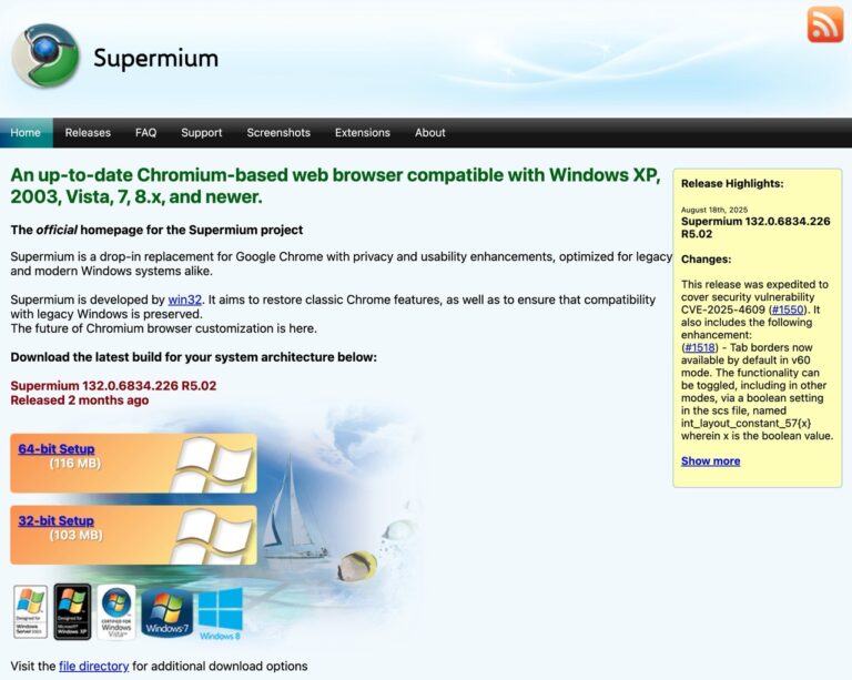 Supermium:舊電腦最佳 Chrome 替代方案,支援 Windows XP 在內舊系統 7 Supermium:舊電腦最佳 Chrome 替代方案,支援 Windows XP 在內舊系統